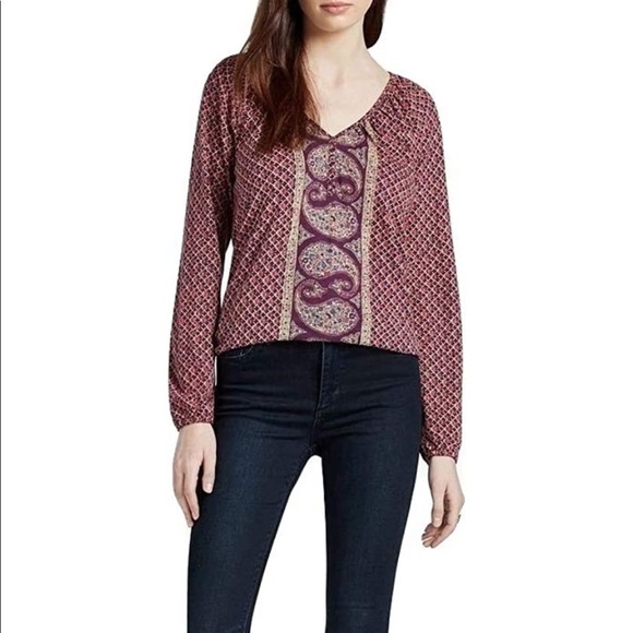 Lucky Brand Tops - Lucky Brand Petaluma Paisley Top
